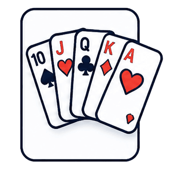 Playing cards for the deal step.